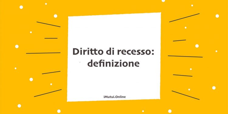 Diritto di recesso