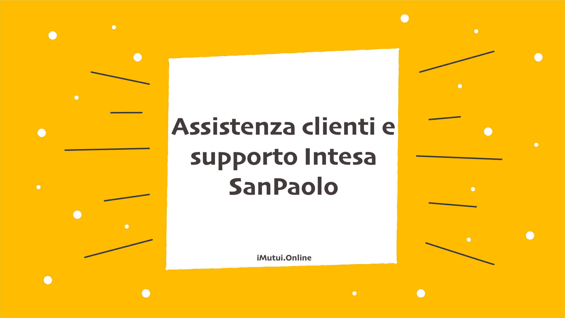 Assistenza clienti e supporto Intesa SanPaolo